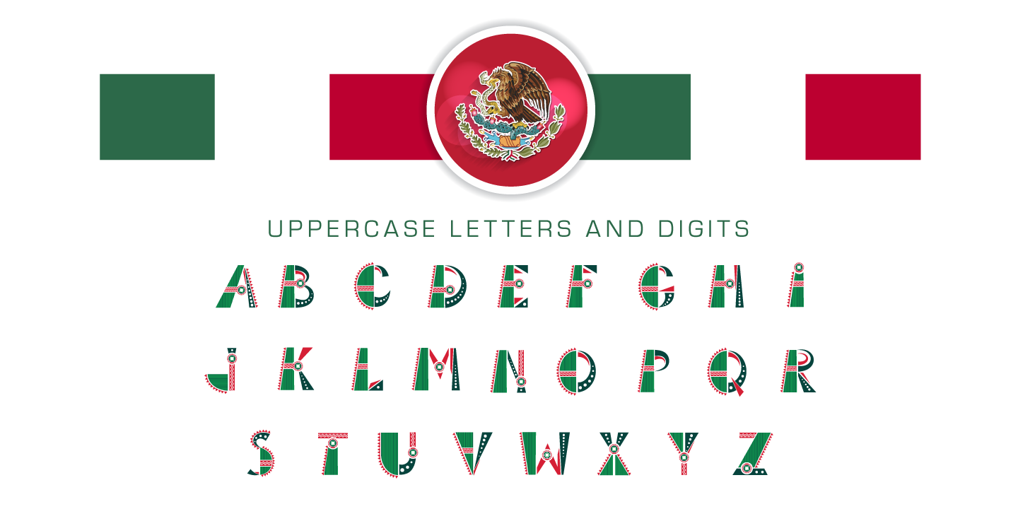 Пример шрифта Mexifont Regular
